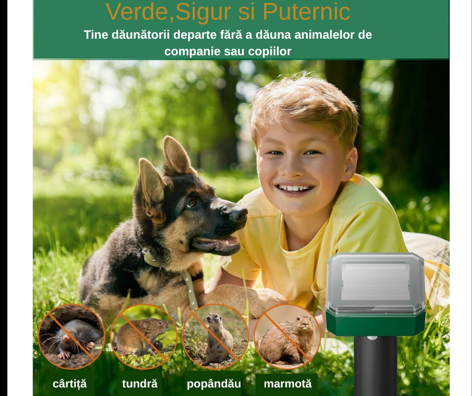 MoleGuard Pro – Dispozitiv Anti-Dăunători, Cârtițe pentru Grădină