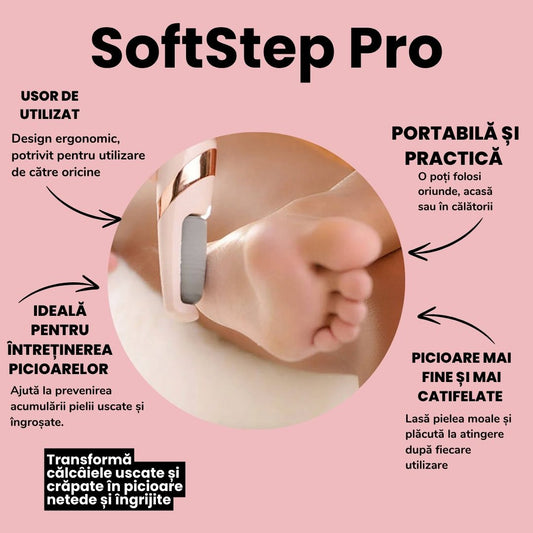 SoftStep Pro™- rolă electrică pentru îndepărtarea pielii dure